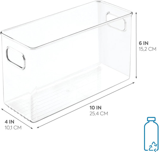 iDesign Slim Storage Bin, Tall Narrow