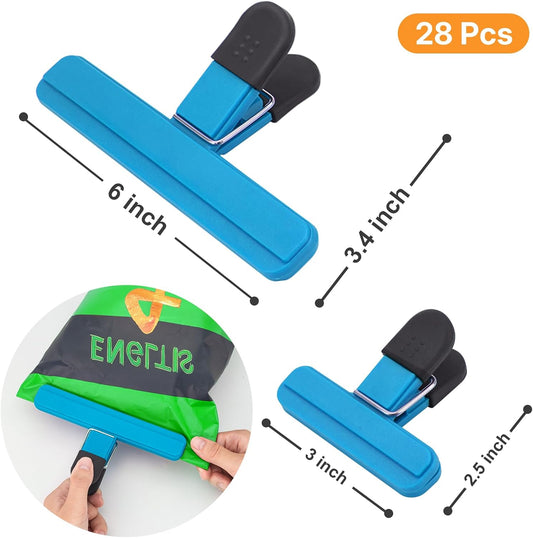 28 Pcs Chip Clips, Heavy Duty Sealing for Food Storage