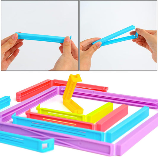 SULOLI Plastic Sealing Clips for Food and Snack Bag, 27 PCS Bag Clips Fresh-Keeping clamp Sealer in Assorted Sizes and Colors