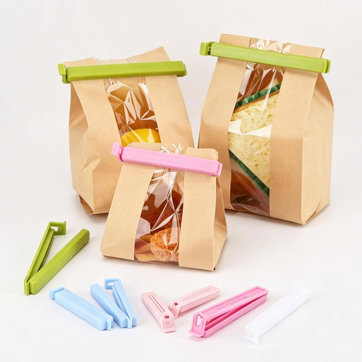 50Pcs Plastic Sealing Bag Chip Clips for Food Packages, Kitchen and Home
