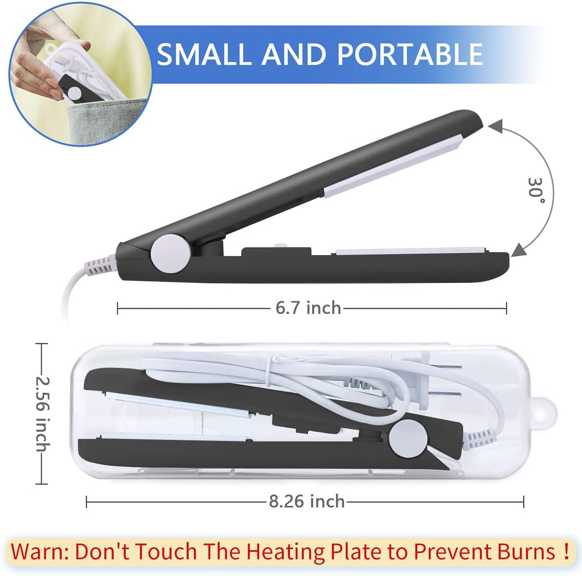 Karidge chip Bag Sealer Mini, Handheld Heat Sealer for Chip Bags and Mylar Bags, Portable Bag Resealer for Food Storage - Black