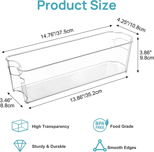 Vtopmart 4Pcs Clear Breastmilk Storage Bags Container in Freezer Fridge