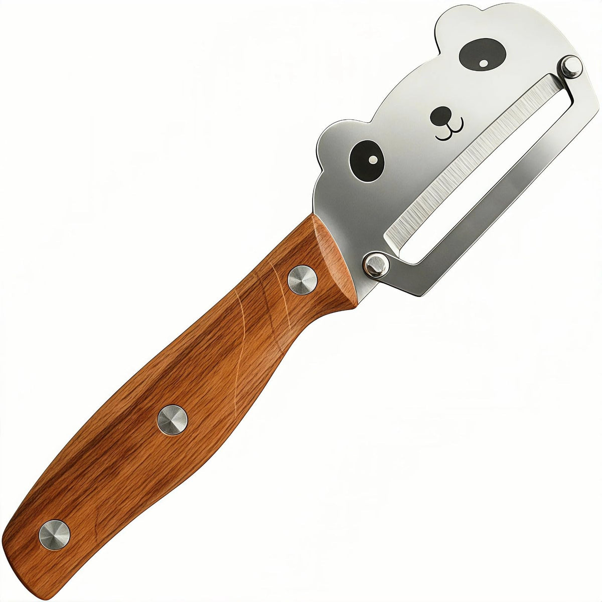 TEEVEA Vegetable Peeler, Stainless Steel Wooden Handle for Potato, Apple