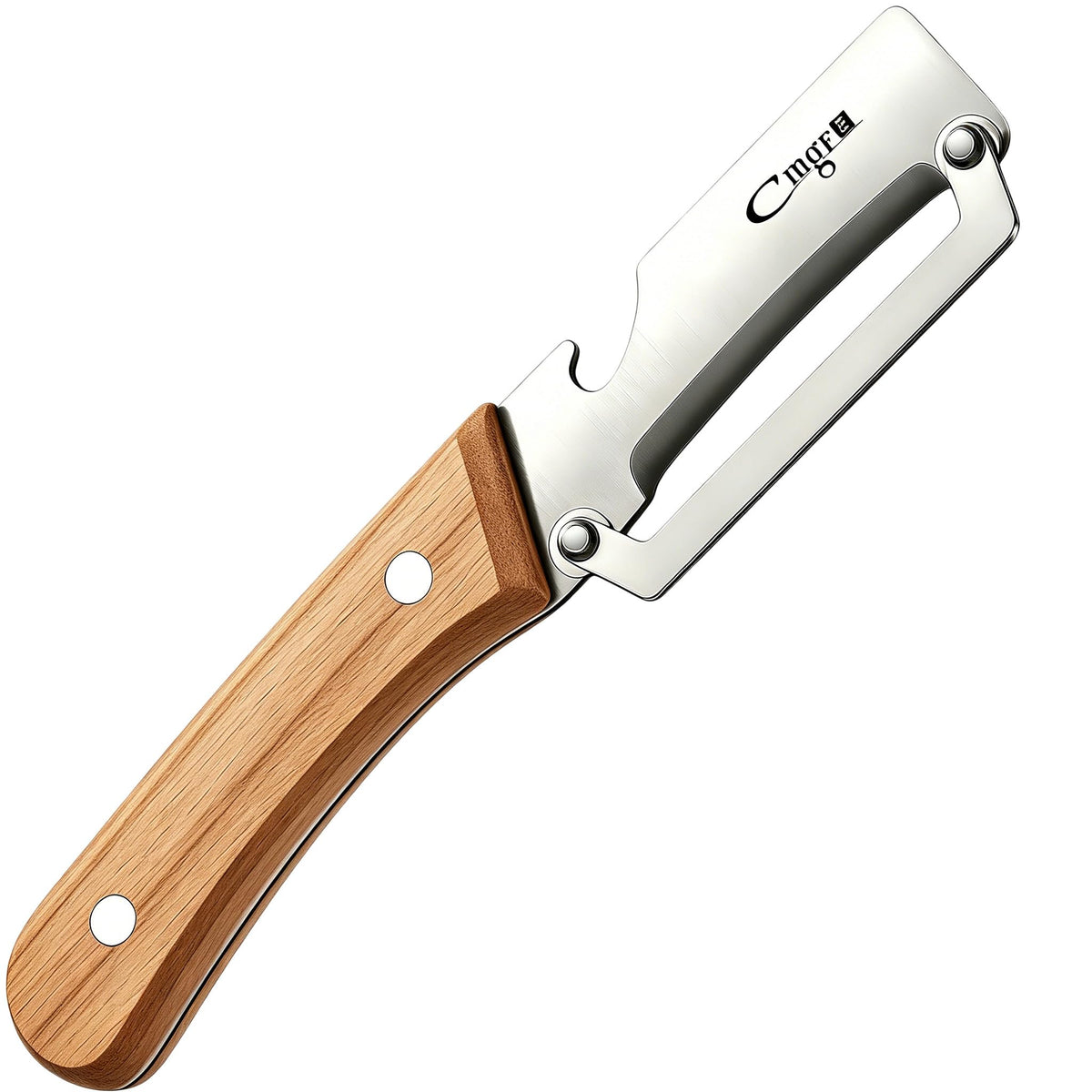 TEEVEA Vegetable Peeler, Stainless Steel Wooden Handle for Potato, Apple