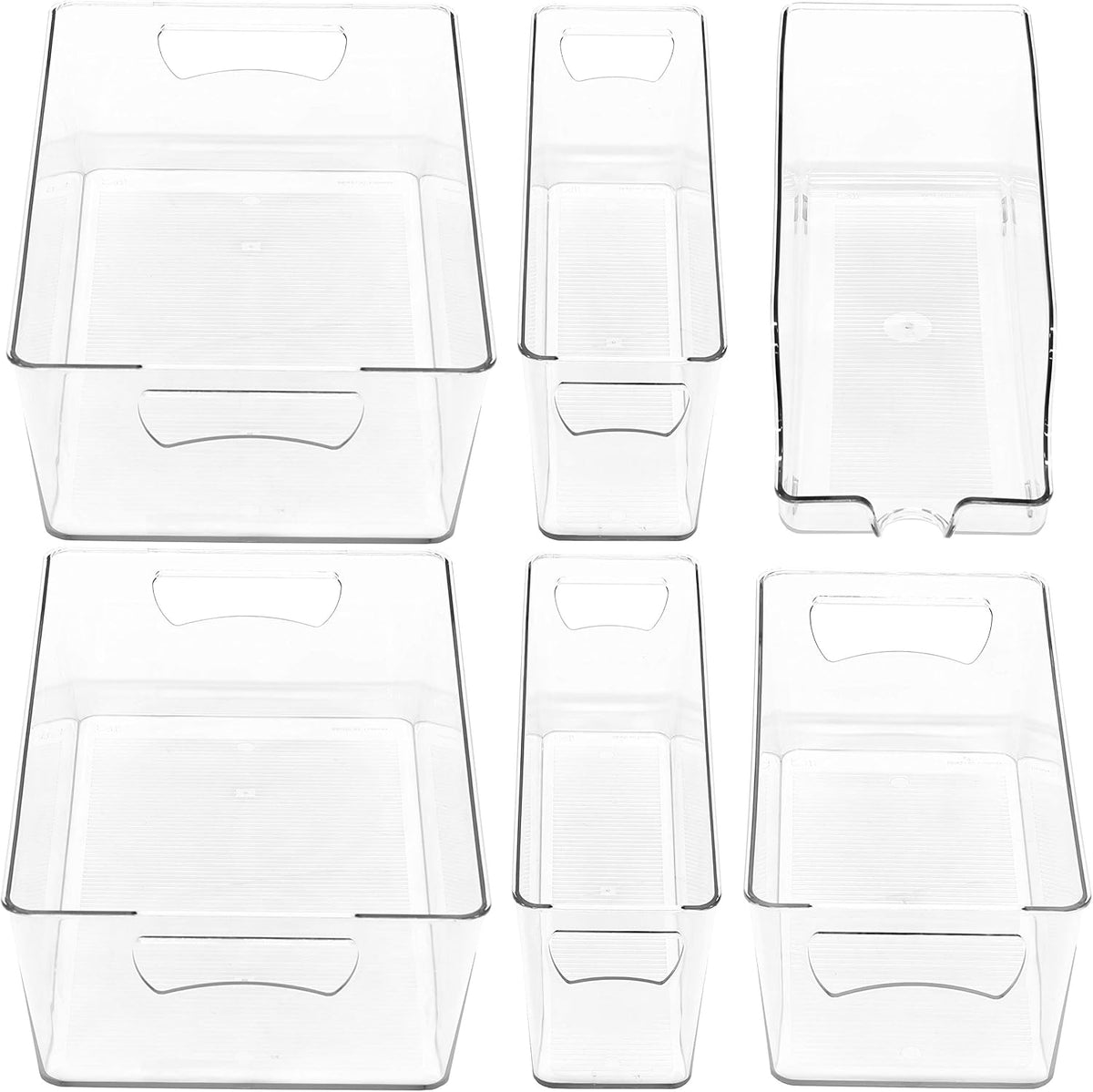 Simple Houseware Refrigerator Storage Organizer Bins, Assorted Set of 6