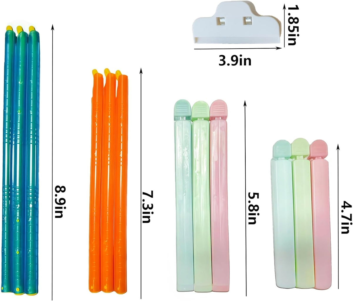 Gripstic Bag Sealers for Food Storage Chip Clips 21Pcs Sealer Sticks