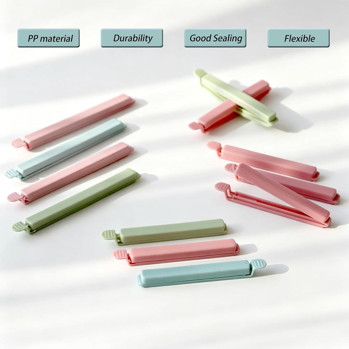 40 Pack Plastic Bag Sealing Clips, Large and Medium Food Chip Clips