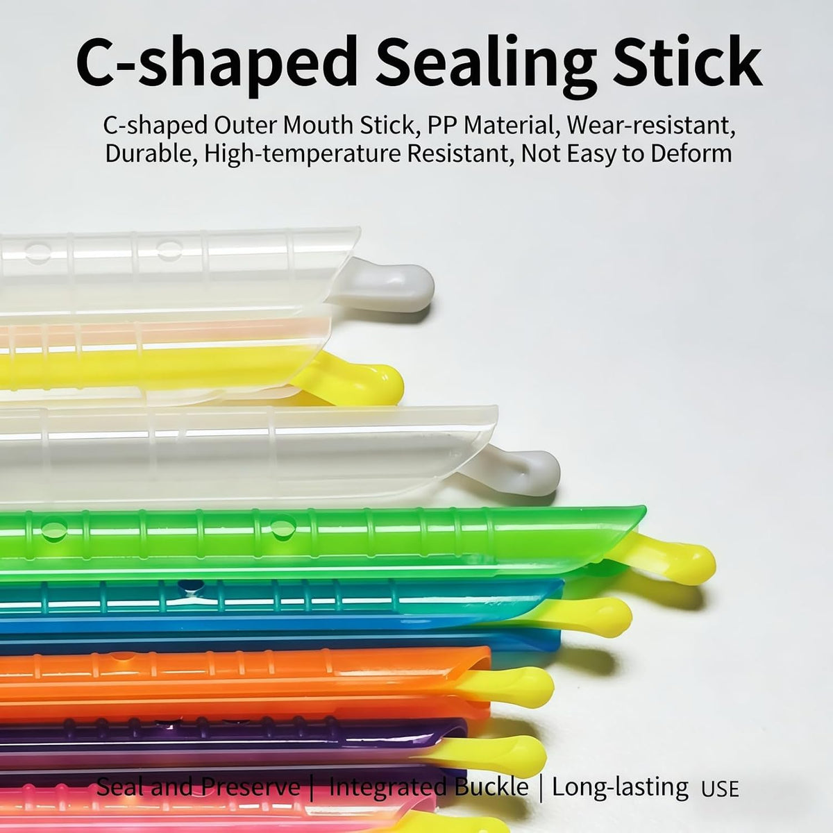 Gripstic Bag Sealers for Food Storage Chip Clips 21Pcs Sealer Sticks