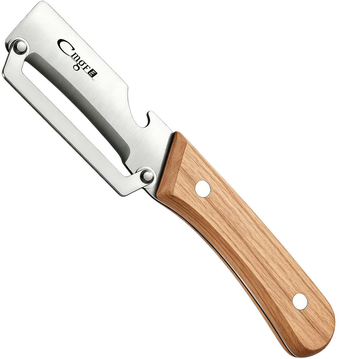 TEEVEA Vegetable Peeler, Stainless Steel Wooden Handle for Potato, Apple