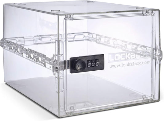 Lockabox One™ 10L Lockable Storage Box and Lock Box with Code (Crystal)