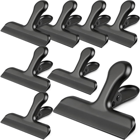 Funfery Chip Clips Bag Clips Black Stainless Steel Clip for Food Packages